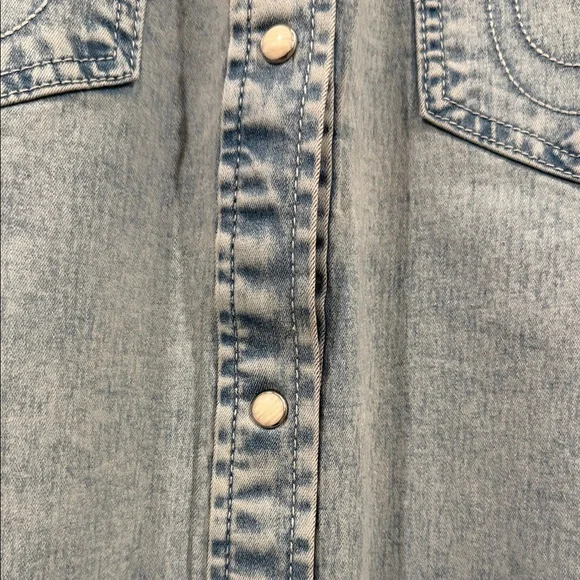 True Religion Light Blue Denim Shirt - Picture 6 of 9
